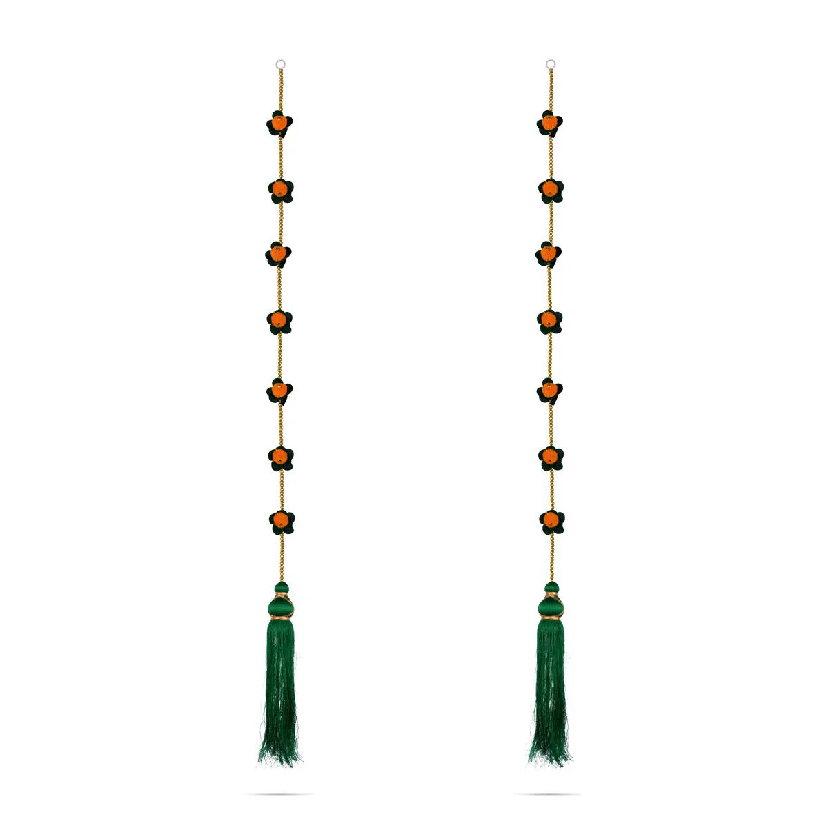 Side Toran Pair - 39 Inches | Decorative Flower Thoranam/ Bandanwar Door Hanging For Auspicious Decor - Image 2