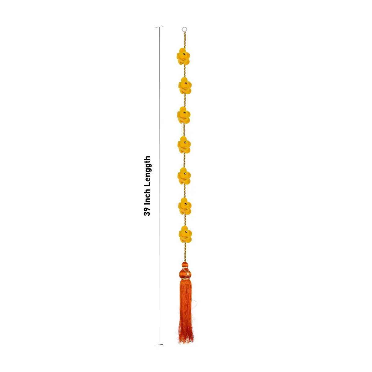 Side Toran Pair - 39 Inches | Decorative Flower Thoranam/ Bandanwar Door Hanging For Auspicious Decor - Image 5