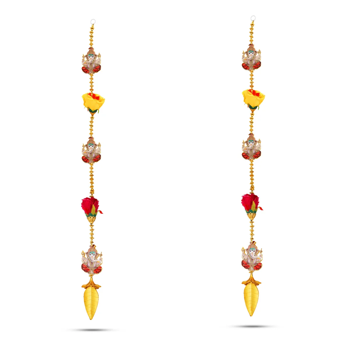 Side Toran Pair - 41 Inches | Ganesh Design Thoranam/ Decorative Door Hanging Bandanwar For Home Entrance - Image 2