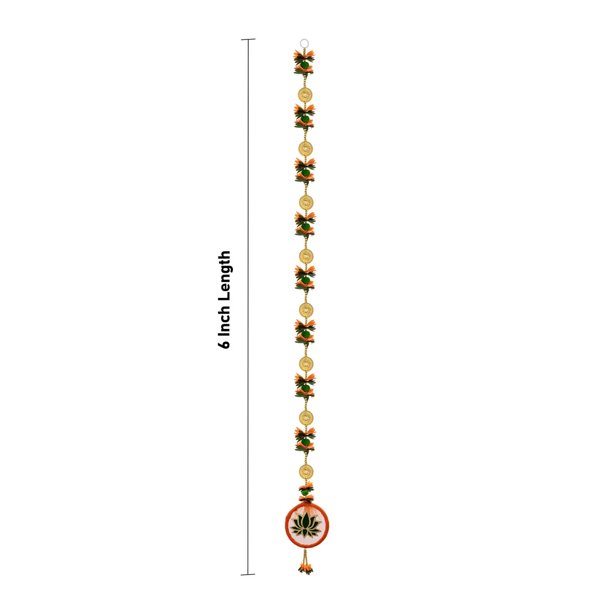 Side Toran Pair - 61 Inches | Decorative Lotus Design Thoranam/ Hanging Bandanwar For Pooja & Home Decor - Image 3