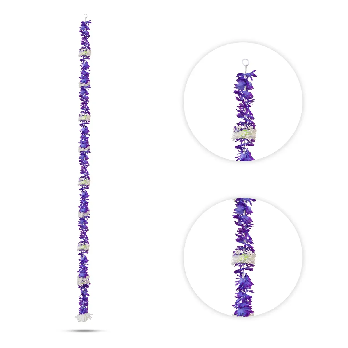 Side Toran Pair - 65 Inches | Flower Design Thoranam/ Door Hanging Bandanwar For Home Entrance Decor - Image 2