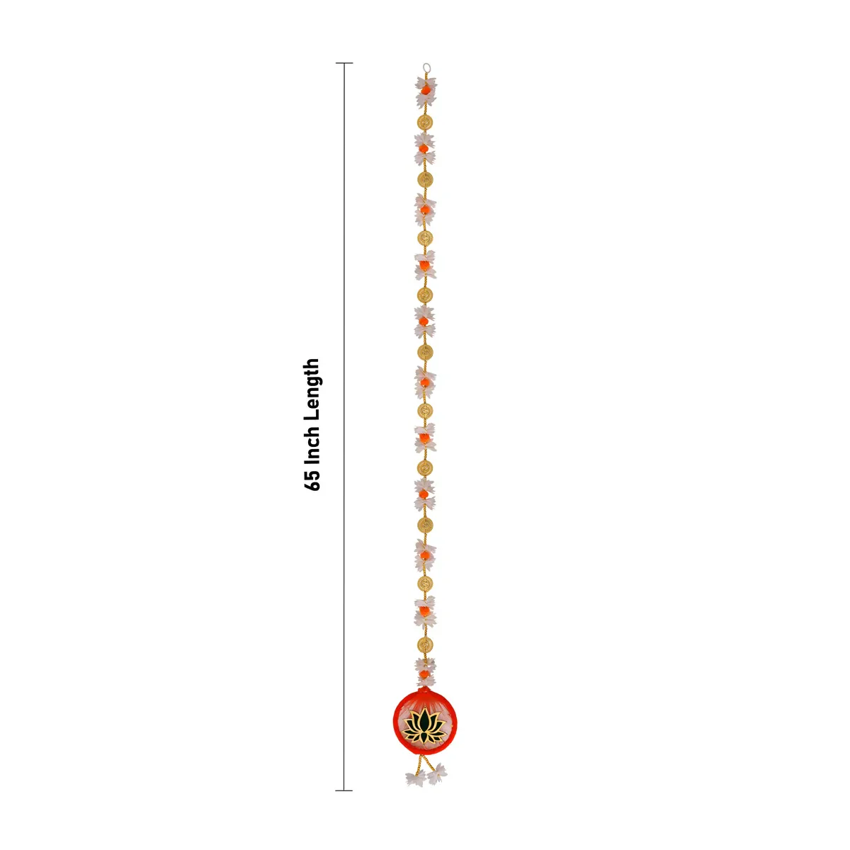 Side Toran Pair - 65 Inches | Lotus Design Thoranam/ Traditional Bandanwar For Pooja & Home Entrance Decor - Image 7