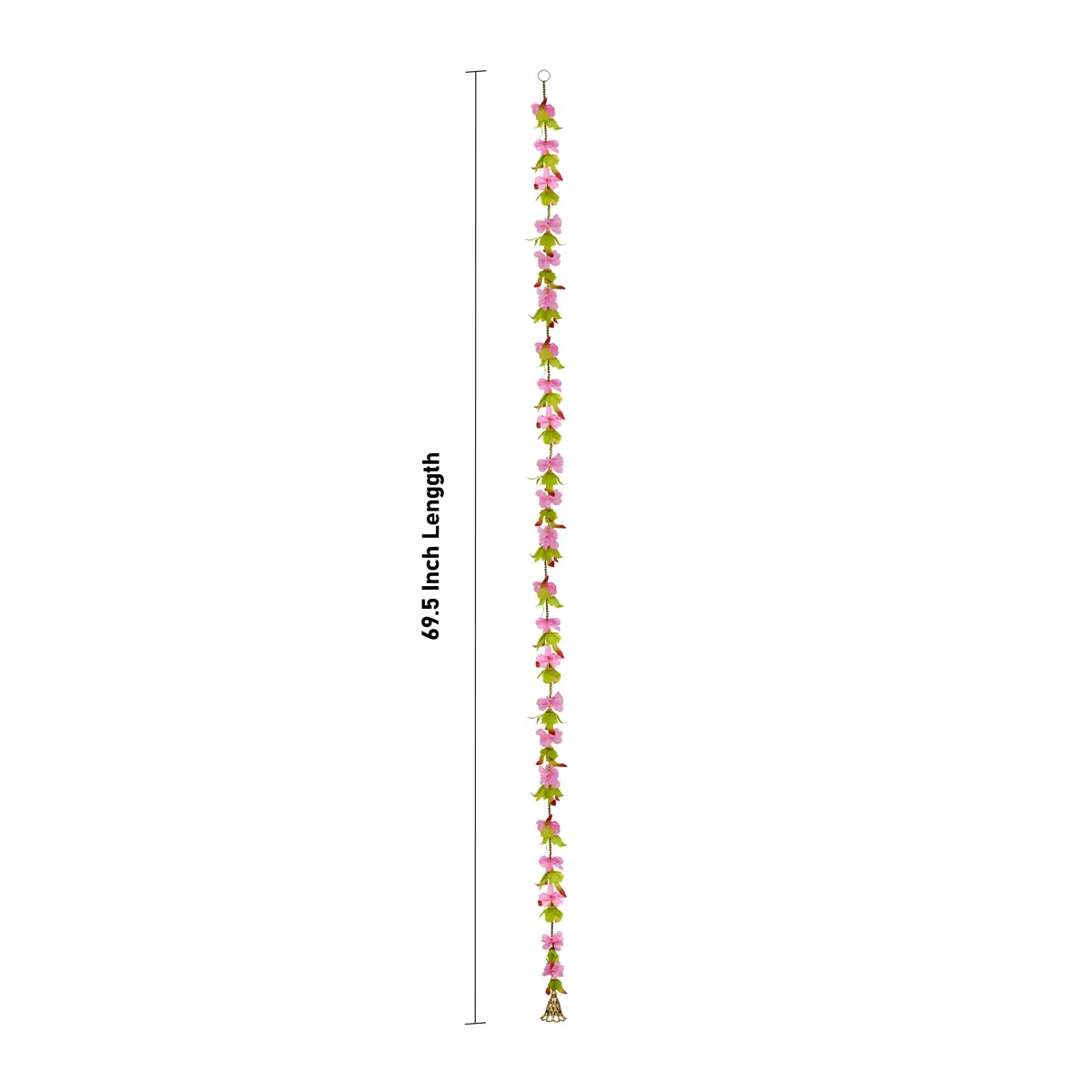 Side Toran Pair - 69.5 Inches | Floral Thoranam / Artificial Flower Bandanwar For Home Entrance Decor - Image 8