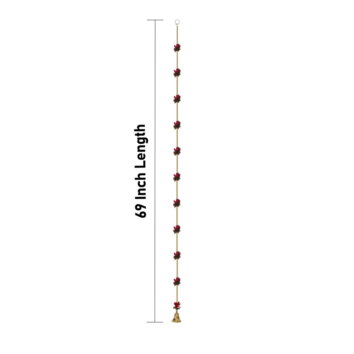 Side Toran Pair - 69 Inches | Rose Bud Design Thoranam/ Traditional Bandanwar For Pooja & Home Decor - Image 4