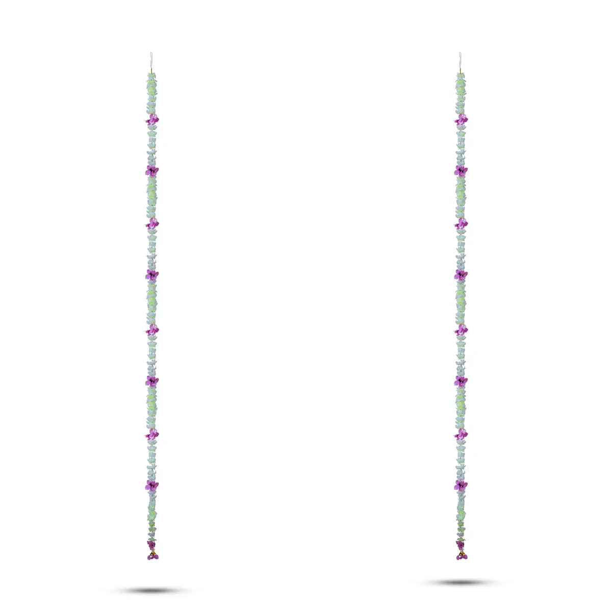 Side Toran Pair - 69 Inches | Traditional Floral Thoranam/ Door Hanging Bandanwar For Pooja Decor - Image 3