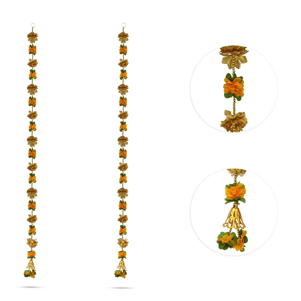 Side Toran Pair - 70 Inches | Artificial Flower Hanging Thoranam/ Door Decor Bandanwar For Festival Use - Image 4