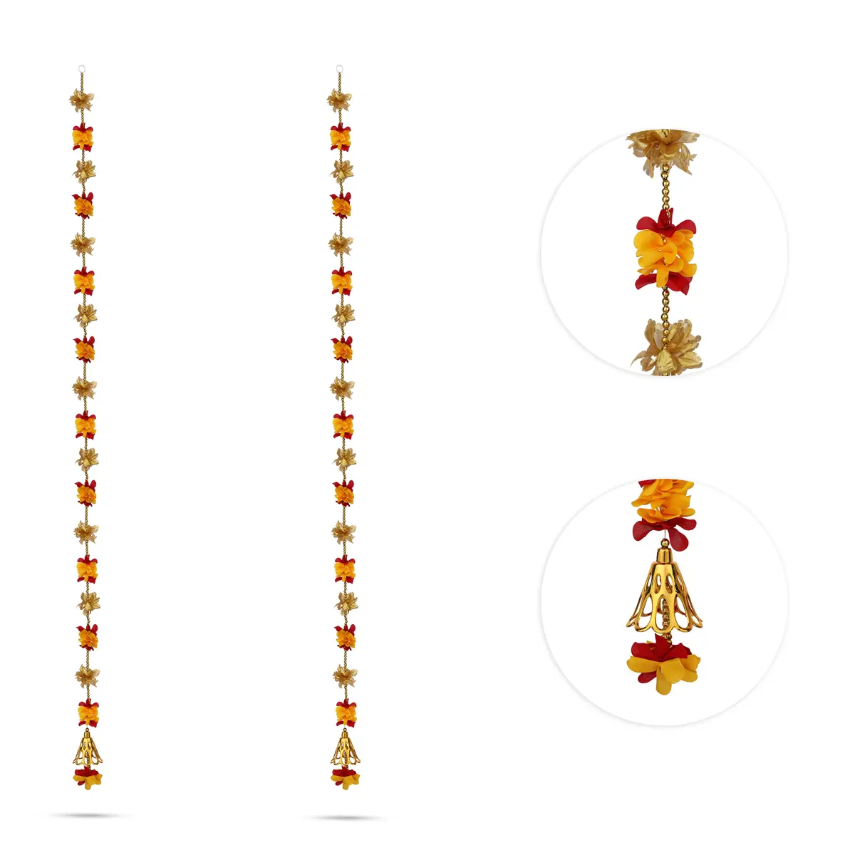 Side Toran Pair - 70 Inches | Artificial Flower Hanging Thoranam/ Door Decor Bandanwar For Festival Use - Image 5