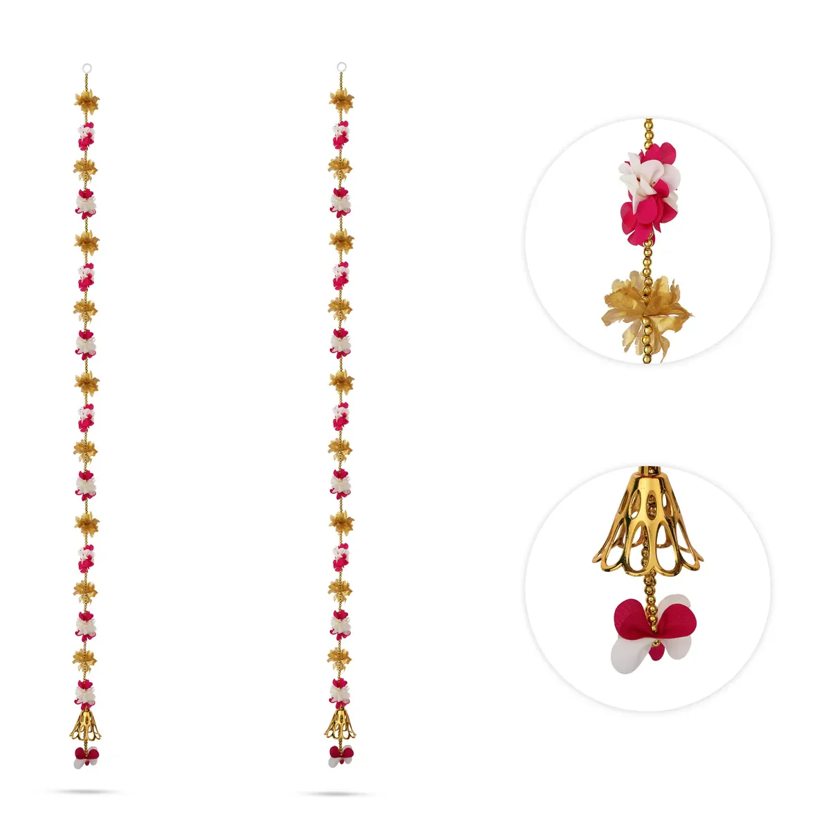 Side Toran Pair - 70 Inches | Artificial Flower Hanging Thoranam/ Door Decor Bandanwar For Festival Use - Image 6
