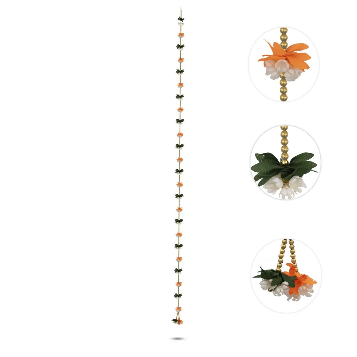 Side Toran Pair - 70 Inches | Flower Design Thoranam/ Decorative Door Hanging Bandanwar For Home Entrance - Image 4