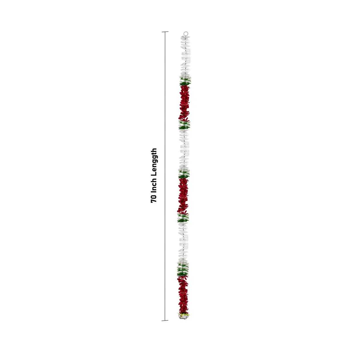 Side Toran Pair - 70 Inches | Traditional Floral Thoranam/ Door Hanging Bandanwar For Pooja Decor - Image 3