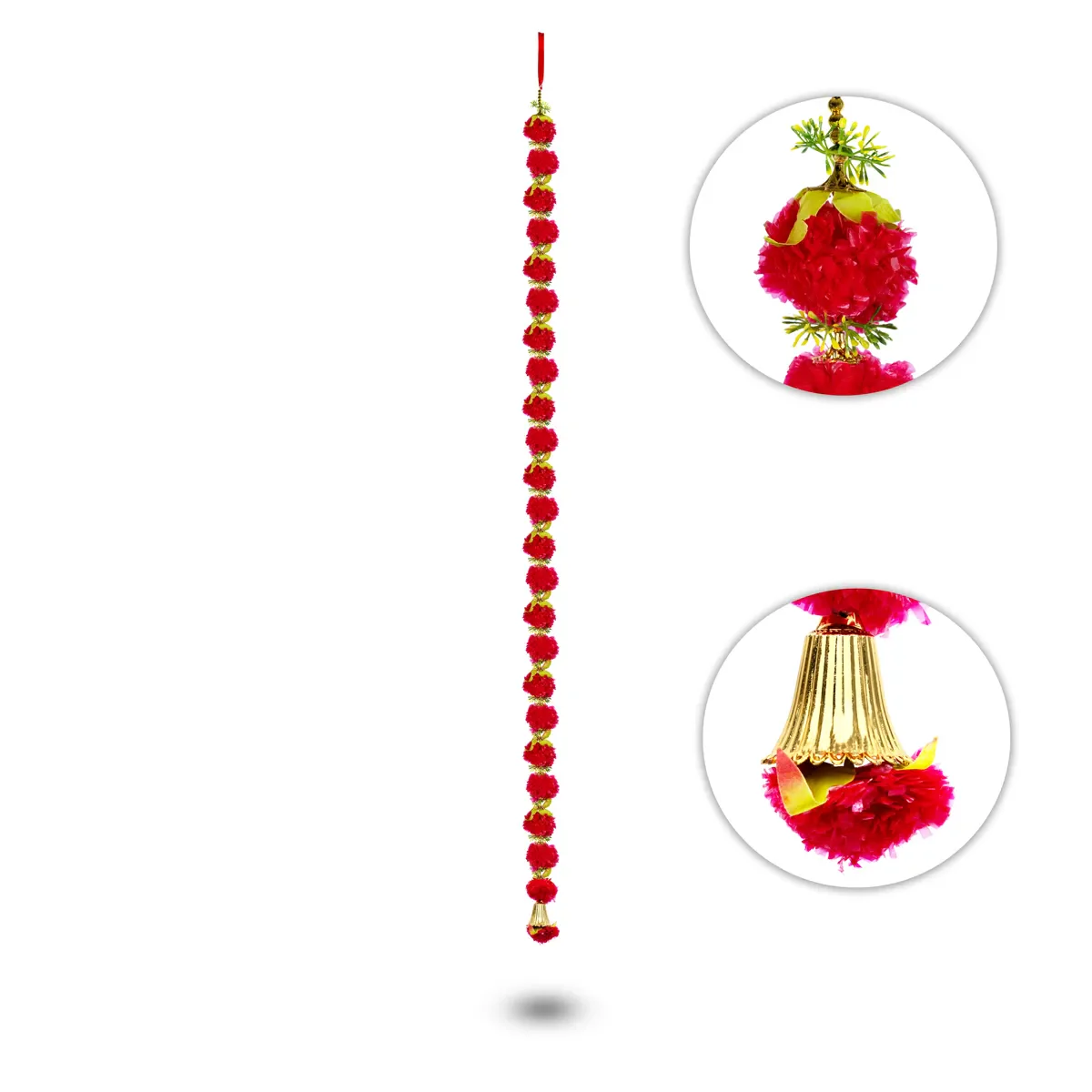 Side Toran Pair - 73 Inches | Artificial Flower Thoran/ Door Hanging Toran For Home Entrance Decor - Image 2