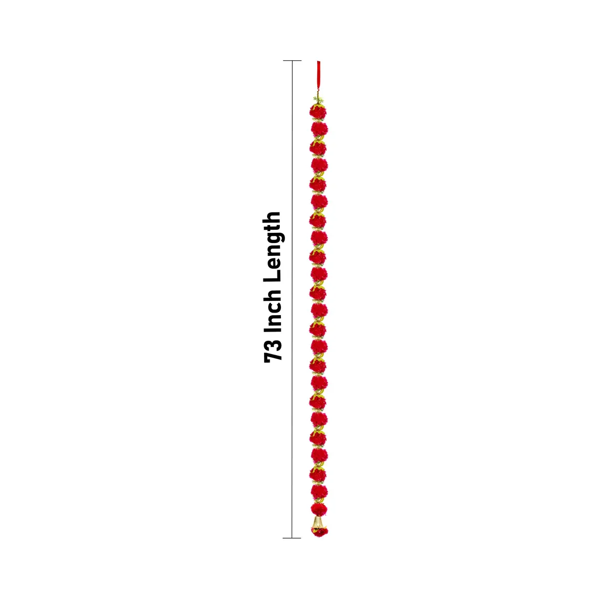 Side Toran Pair - 73 Inches | Artificial Flower Thoran/ Door Hanging Toran For Home Entrance Decor - Image 3
