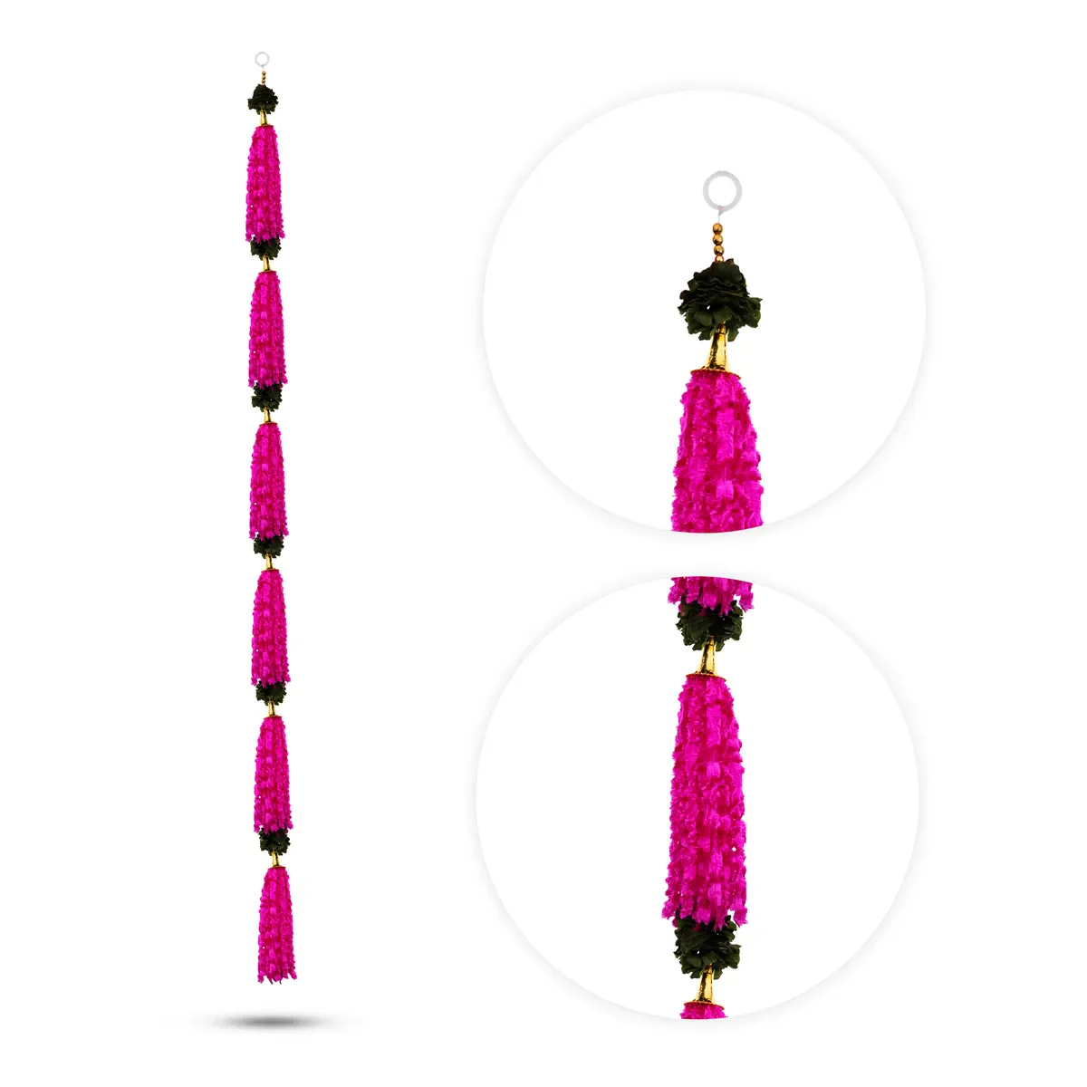 Side Toran Pair - 73 Inches | Tassel Design Thoranam/ Decorative Door Hanging Bandanwar For Home Entrance - Image 10
