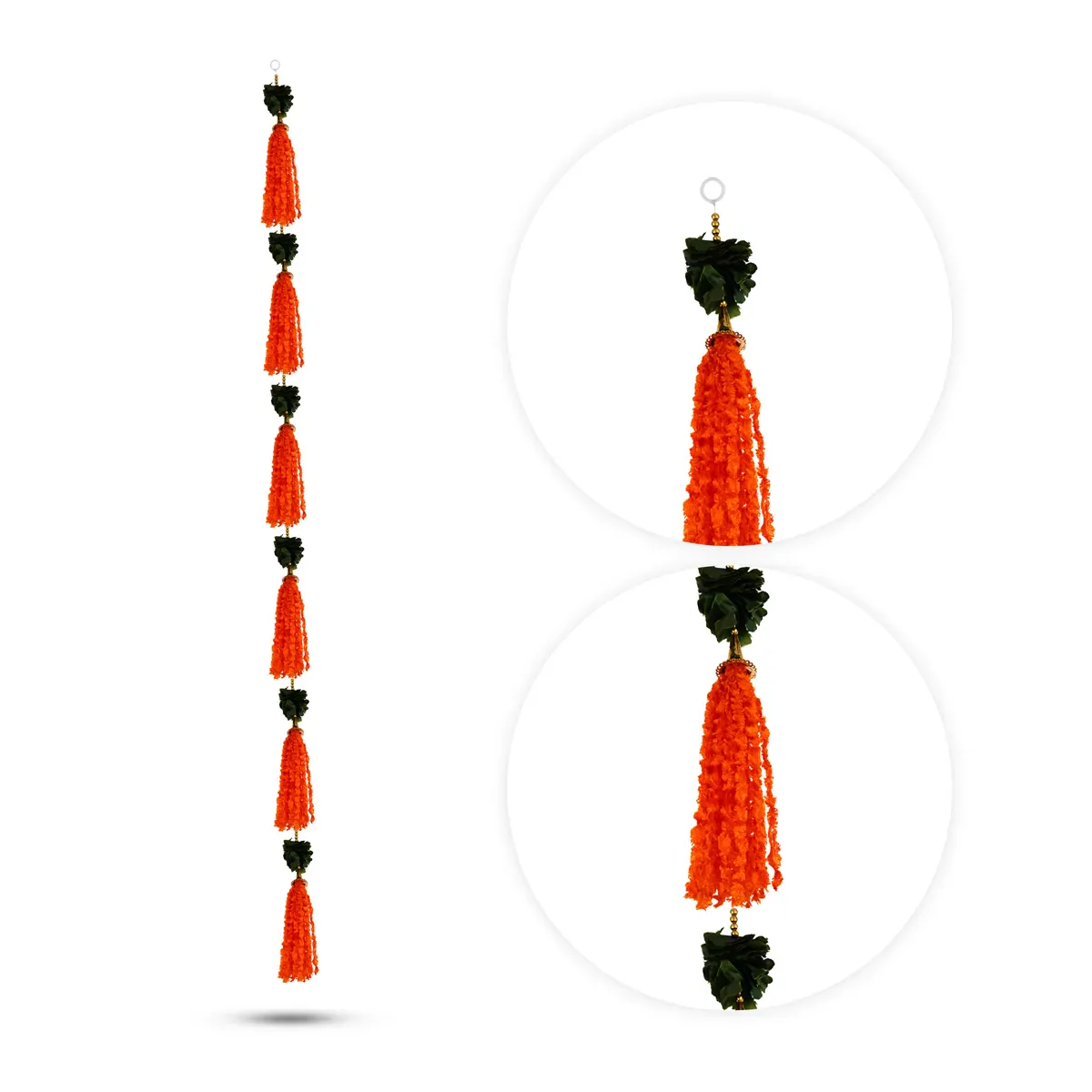 Side Toran Pair - 73 Inches | Tassel Design Thoranam/ Decorative Door Hanging Bandanwar For Home Entrance - Image 6