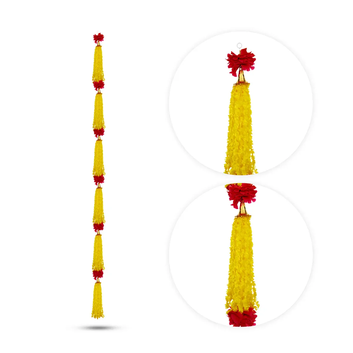 Side Toran Pair - 73 Inches | Tassel Design Thoranam/ Decorative Door Hanging Bandanwar For Home Entrance - Image 8