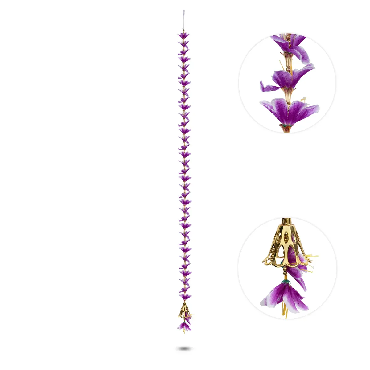 Side Toran Pair - 74 Inches | Floral Design Thoranam/ Decorative Door Hanging Bandanwar For Home Entrance Decor - Image 10