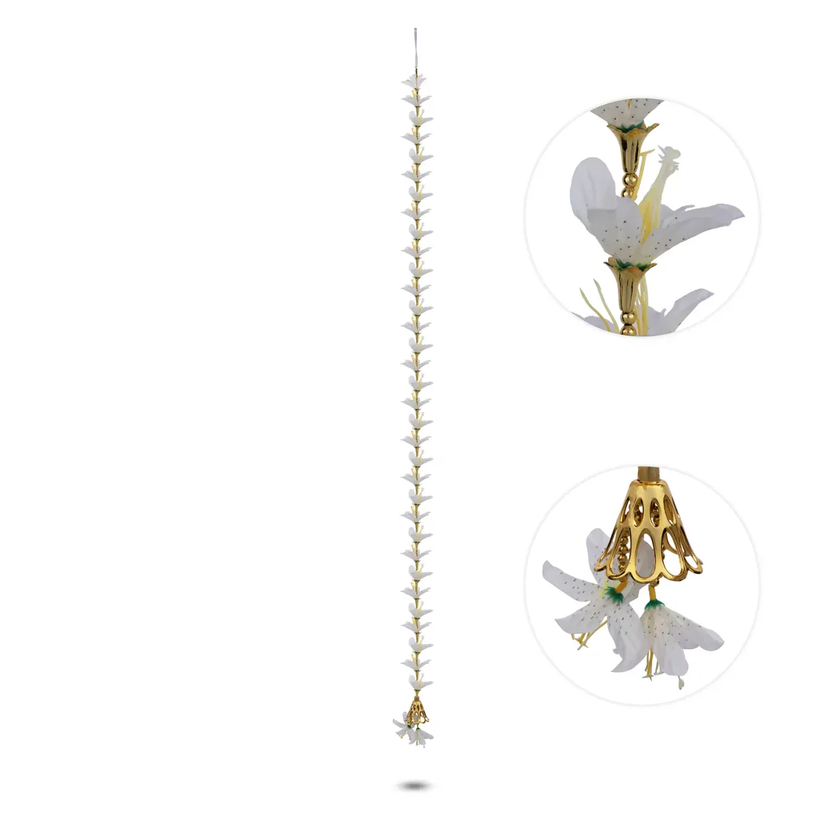 Side Toran Pair - 74 Inches | Floral Design Thoranam/ Decorative Door Hanging Bandanwar For Home Entrance Decor - Image 11