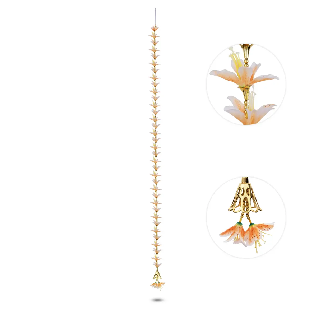 Side Toran Pair - 74 Inches | Floral Design Thoranam/ Decorative Door Hanging Bandanwar For Home Entrance Decor - Image 6