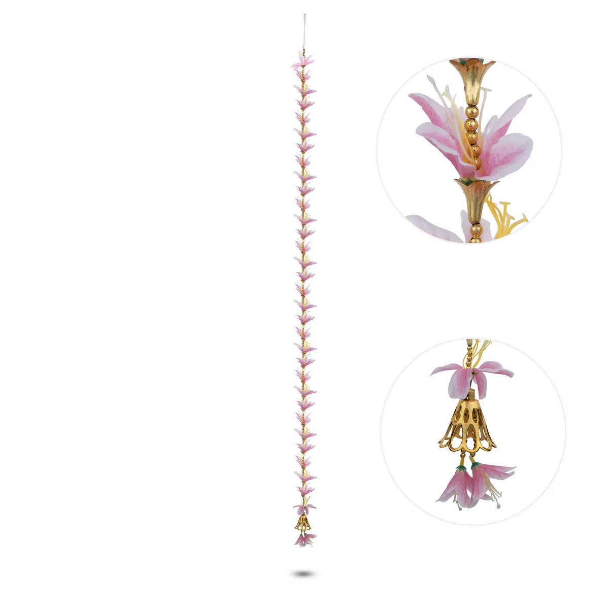 Side Toran Pair - 74 Inches | Floral Design Thoranam/ Decorative Door Hanging Bandanwar For Home Entrance Decor - Image 7