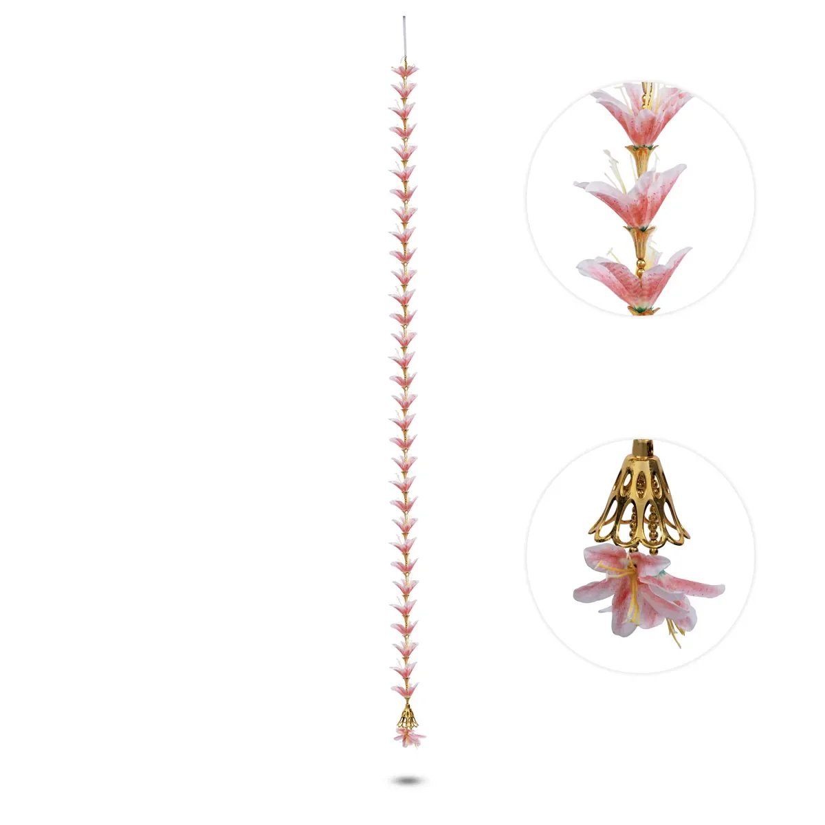 Side Toran Pair - 74 Inches | Floral Design Thoranam/ Decorative Door Hanging Bandanwar For Home Entrance Decor - Image 9