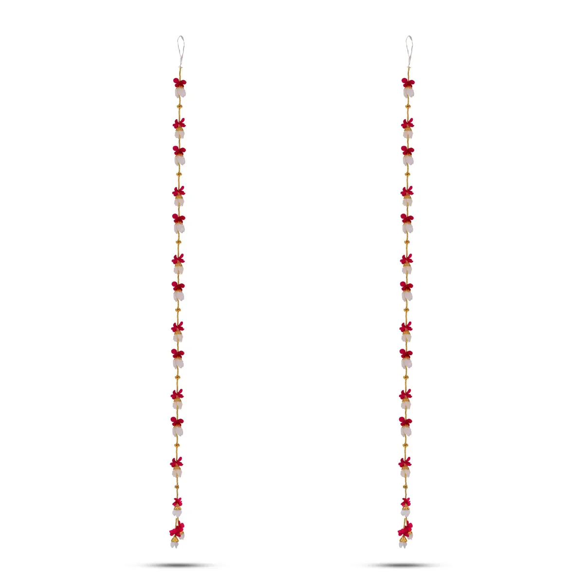 Side Toran Pair - 76 Inches | Artificial Flower Thoranam/ Door Hanging Bandanwar For Home Entrance Decor - Image 2