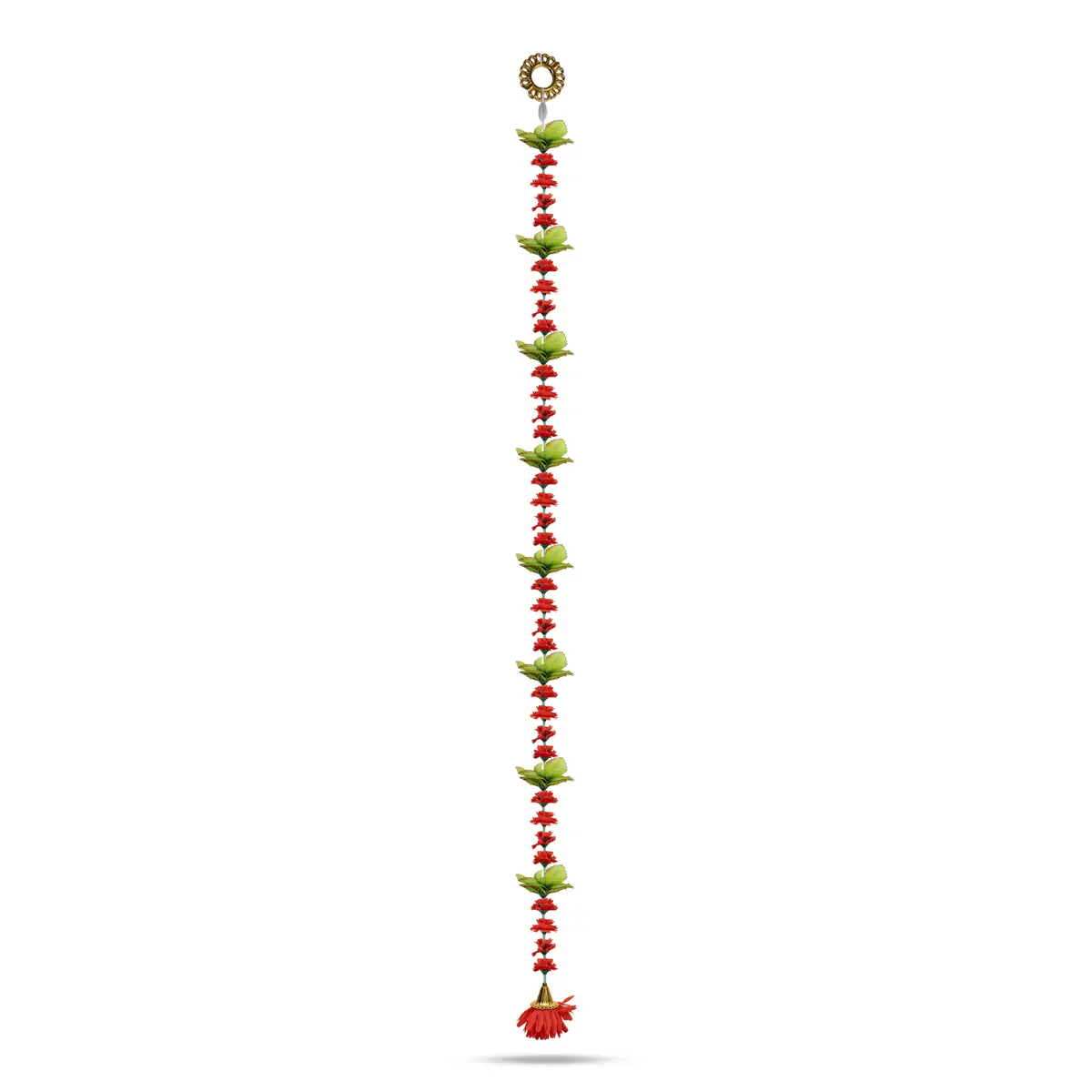 Side Toran Pair - 76 Inches | Floral Leaf Thoranam/ Decorative Door Hanging Bandanwar For Home Entrance - Image 9