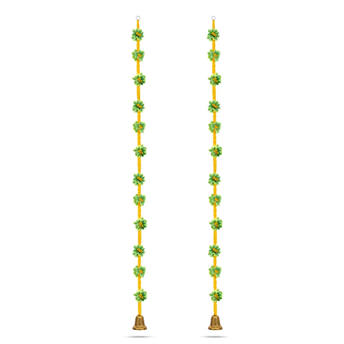 Side Toran Pair - 78 Inches | Classic Flower Thoranam/ Door Hanging Toran For Temple & House Entrance - Image 3