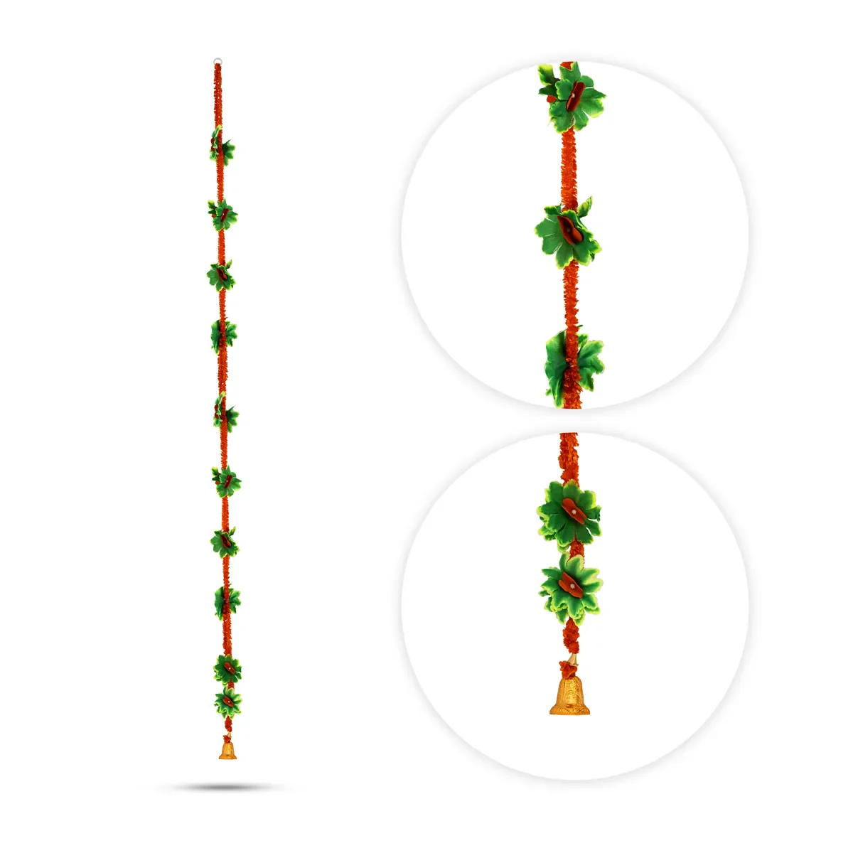 Side Toran Pair - 78 Inches | Classic Flower Thoranam/ Door Hanging Toran For Temple & House Entrance - Image 7