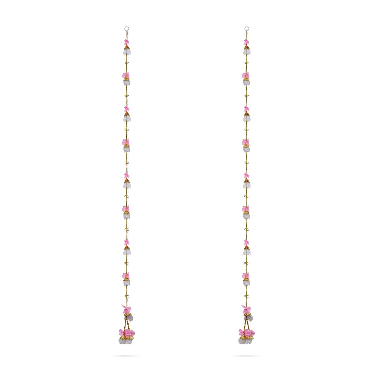 Side Toran Pair - 78 Inches | Flower Design Thoranam/ Decorative Door Hanging Bandanwar For Home Entrance