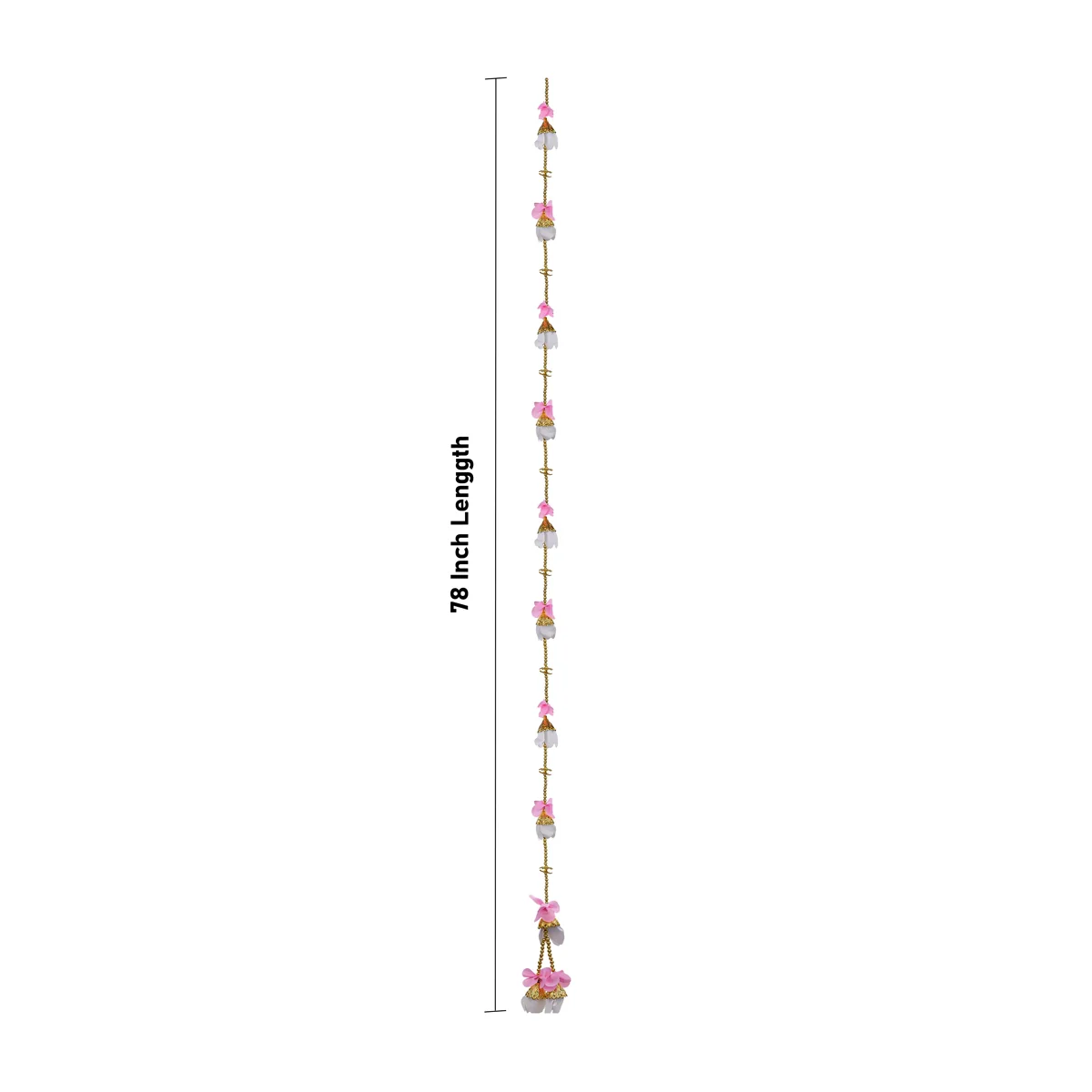 Side Toran Pair - 78 Inches | Flower Design Thoranam/ Decorative Door Hanging Bandanwar For Home Entrance - Image 3