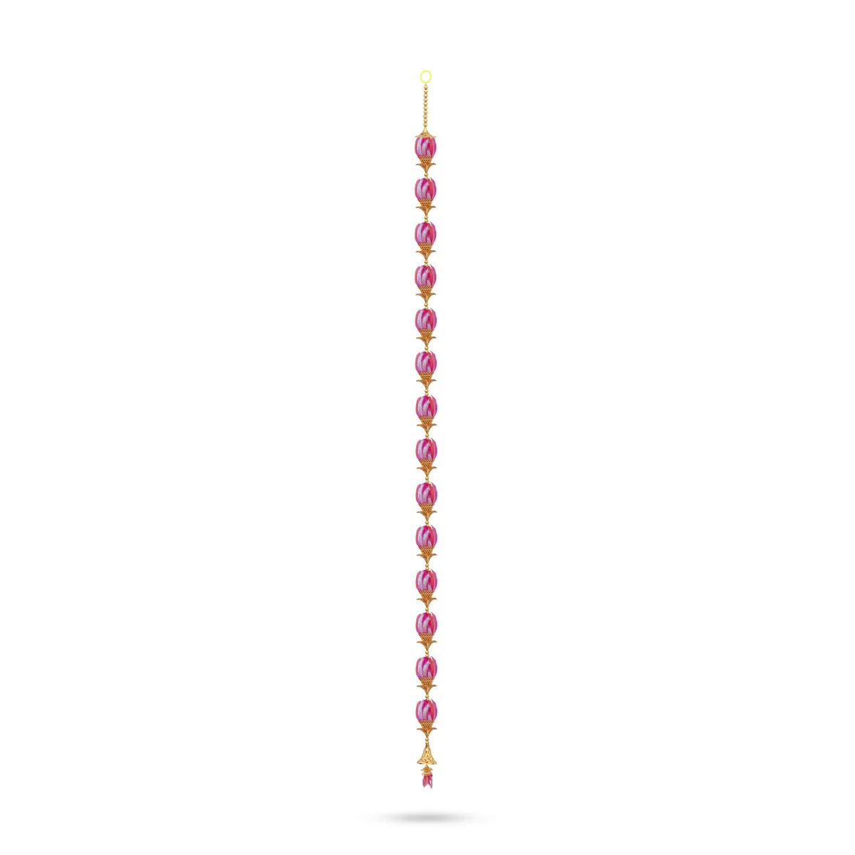 Side Toran - 37 Inches | Beads With Rose Design Thoran/ Artificial Flower Toran for Home Decor - Image 3