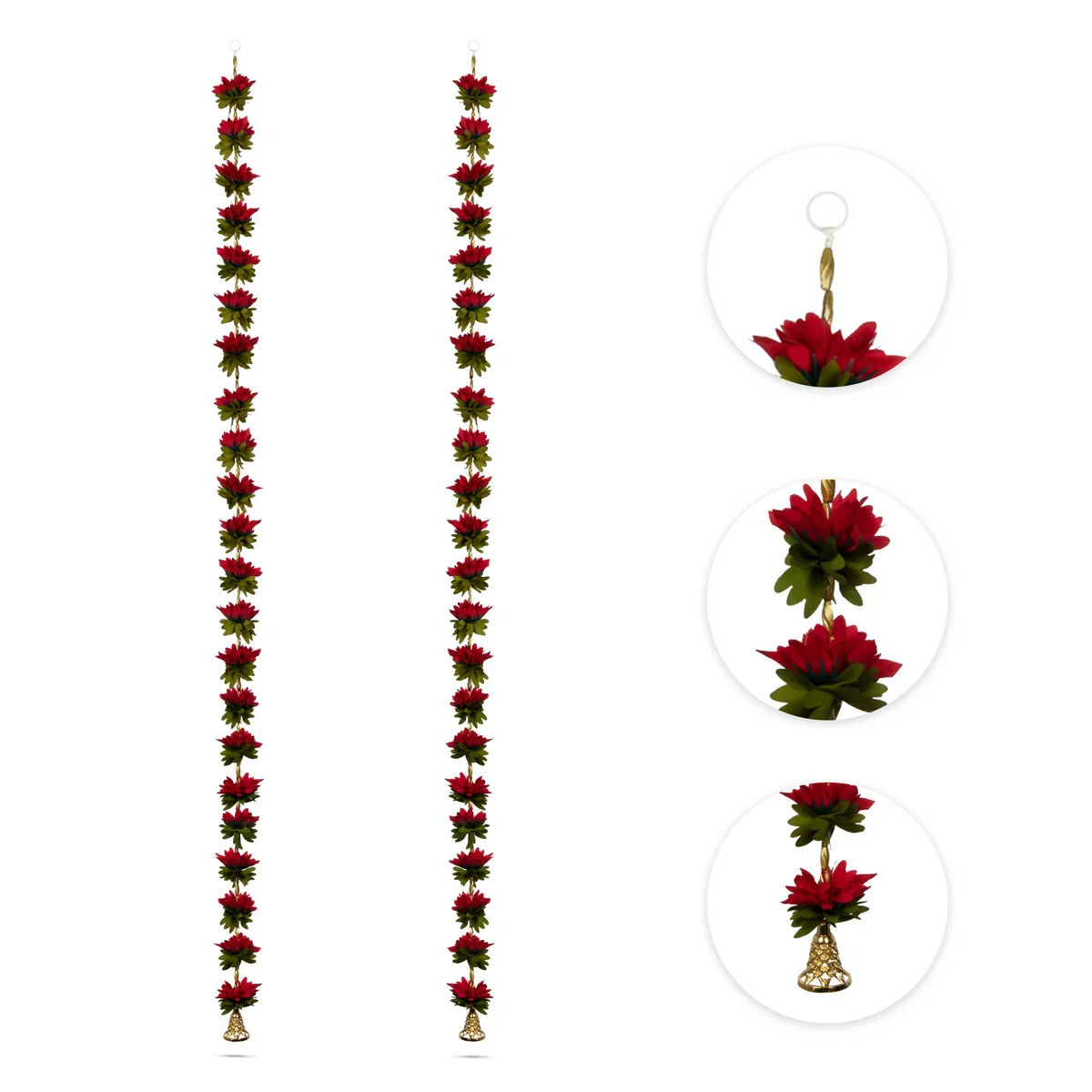 Side Toran Set - 59 Inches | 2 Pcs/ Door Hanger/ Bandanwar/ Thoranam for Home Decor - Image 11