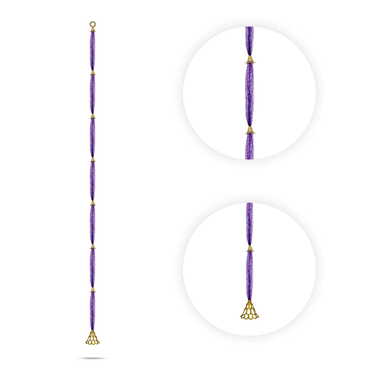 Side Toran Set - 70 Inches | 10 Pcs Set/ Bell Design Thoranam/ Bandanwar For Home Entrance Decor - Image 5