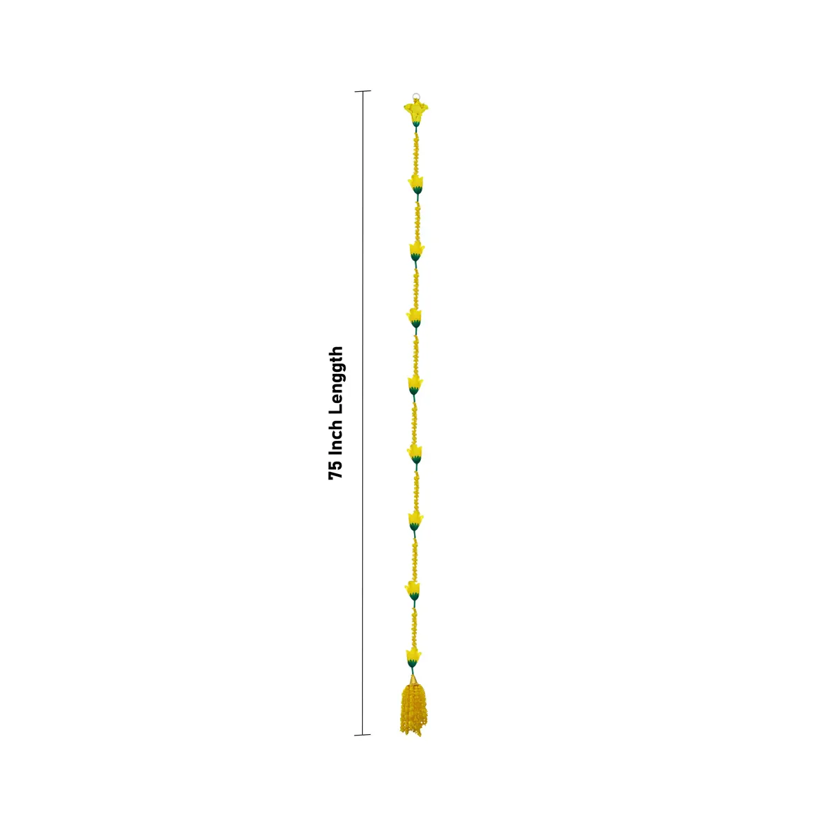 Side Toran Set - 75 Inches | 10 Pcs/ Artificial Rose Flower Thoranam/ Door Hanging Bandanwar For Pooja Decor - Image 10
