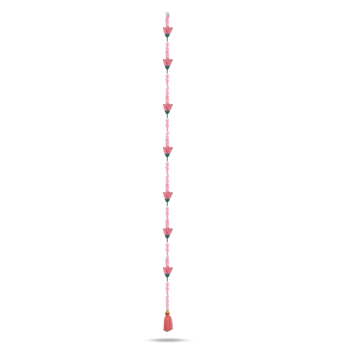 Side Toran Set - 75 Inches | 10 Pcs/ Artificial Rose Flower Thoranam/ Door Hanging Bandanwar For Pooja Decor - Image 8