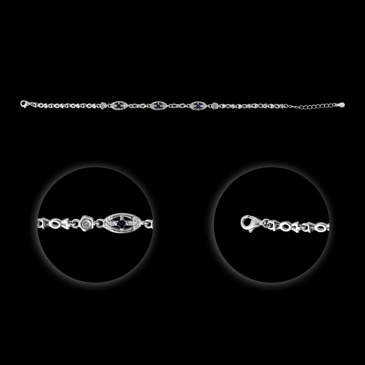 Silver Bracelet | Stone Design Hand Band/ Hand Bracelet/ Artificial Jewelry For Stylish Wear - Image 2