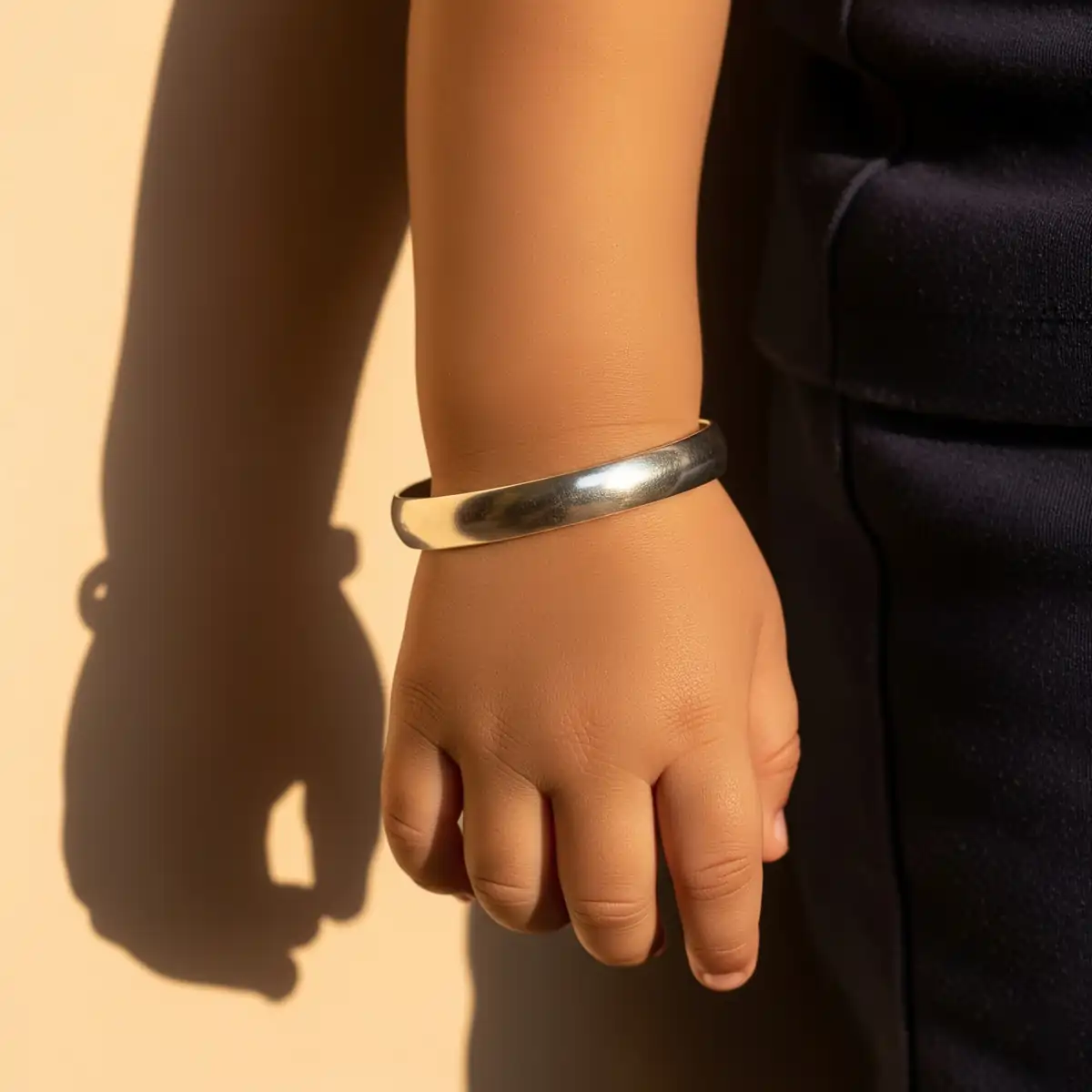 Silver Kada - Size 2 | H Baby Kaapu/ Bracelet Kada/ Bangle Kada For Infant Traditional Wear - Image 2