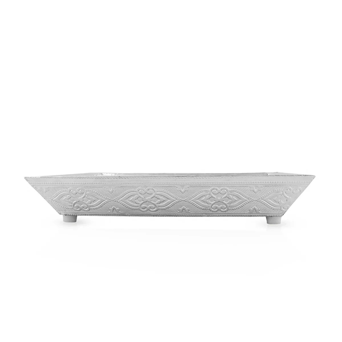 Silver Serving Tray - 1.25 x 9.5 Inches | Chocky Tray/ Thali Plate for Pooja - Image 2