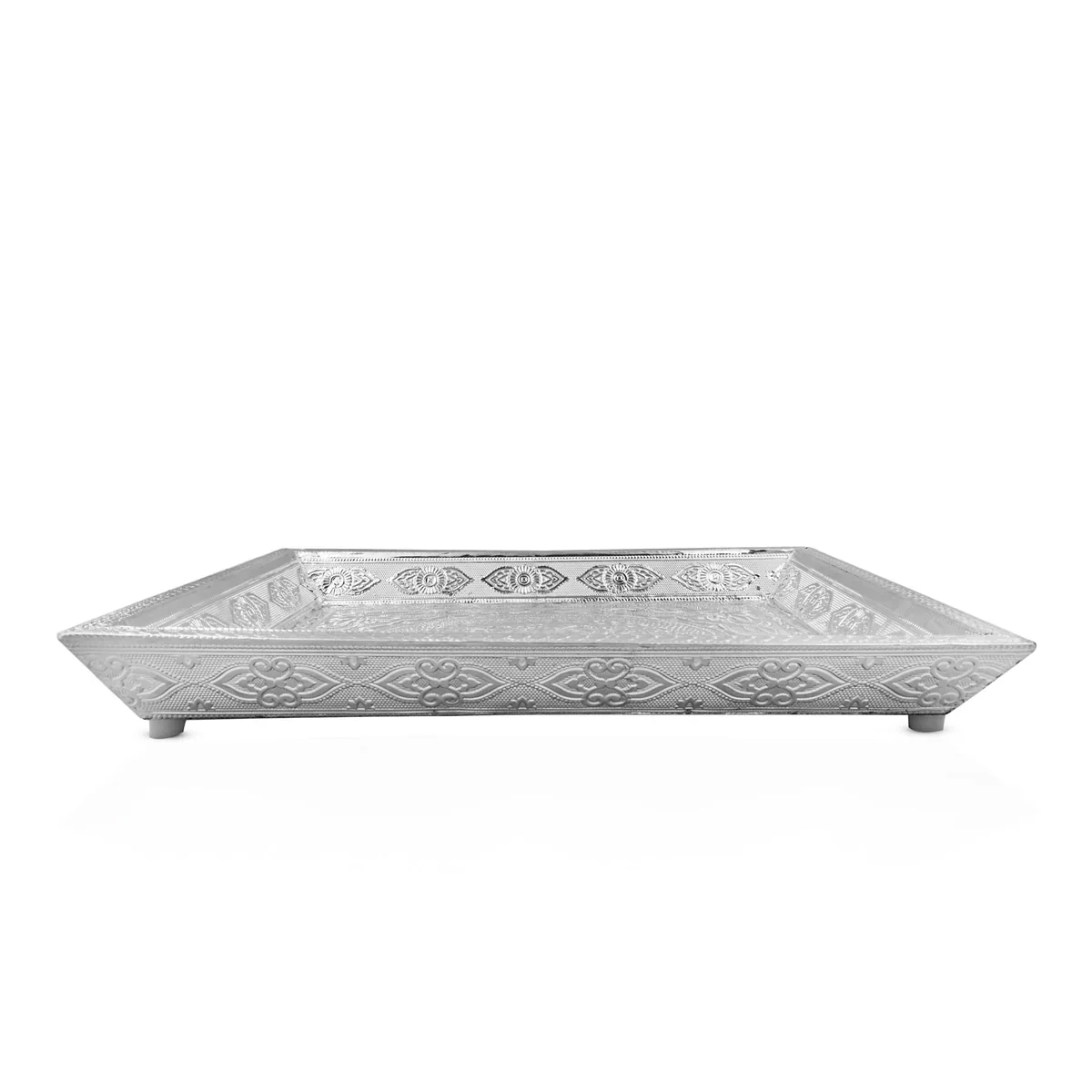 Silver Tray - 1.5 x 14 Inches | Thali Plate/ Decorative Plate for Pooja - Image 3