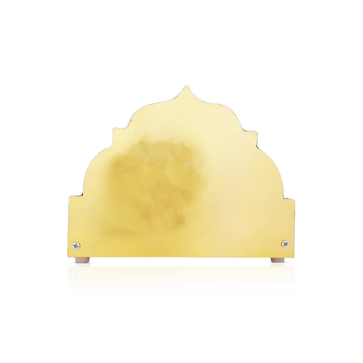 Simhasan - 6.5 x 8 Inches | Gold Polish Aasan/ Meenakari Design Chowki/ Bajot for Deity - Image 4