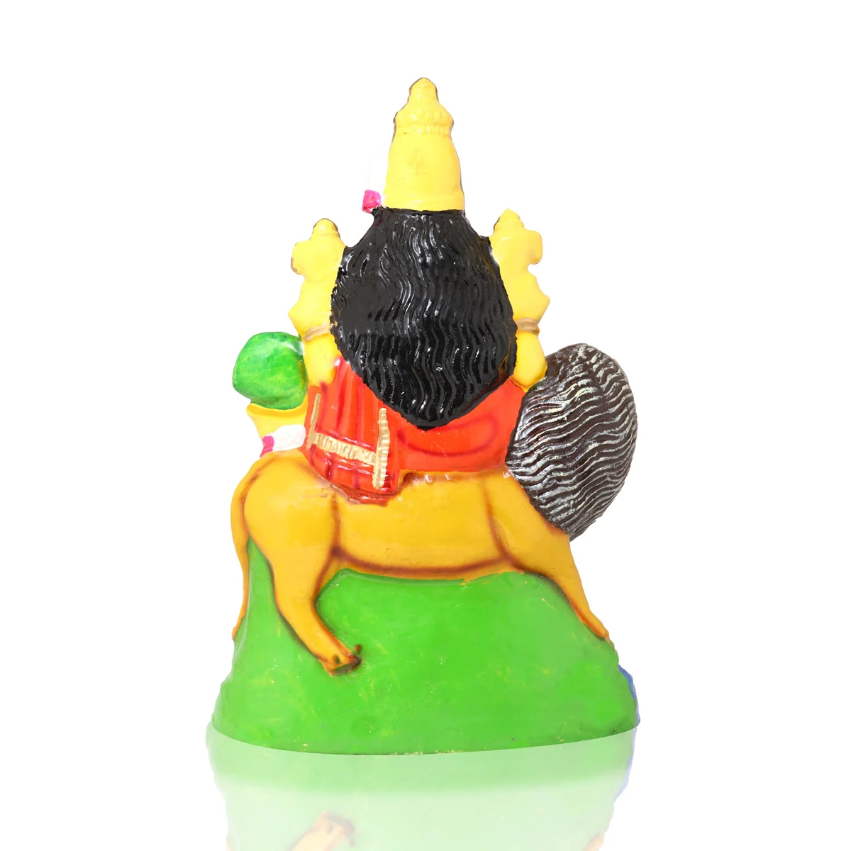 Simhavahini Durga Clay Golu Bommai - 13 x 10 Inches | Giri Golu Doll/ Navaratri Golu Bomma/Gombe/Bommai - Image 3