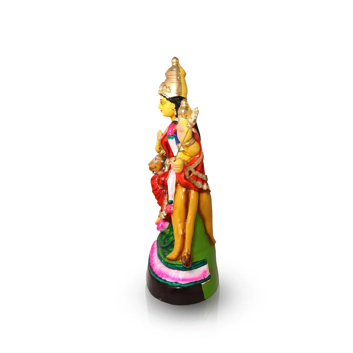 Simhavahini Durga Idol Paper Mache Golu Bommai- 20 X 14 Inches | Giri Golu Doll/ Navaratri Gombe/Navratri Decor - Image 6