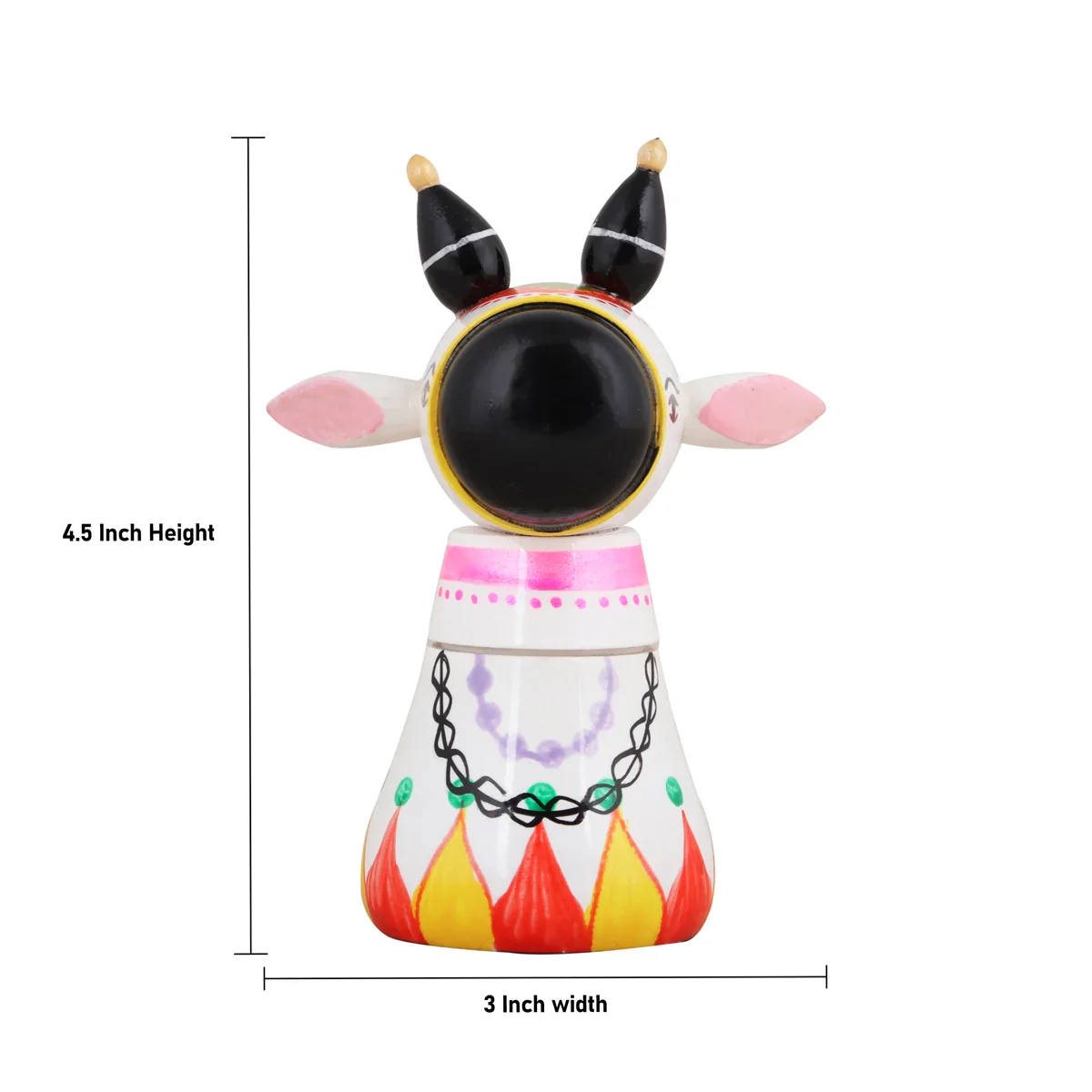 Sindoor Box - 4.5 x 3 Inches | Nandi Design Kumkum Bharani/ Wooden Kumkum Box for Pooja - Image 6