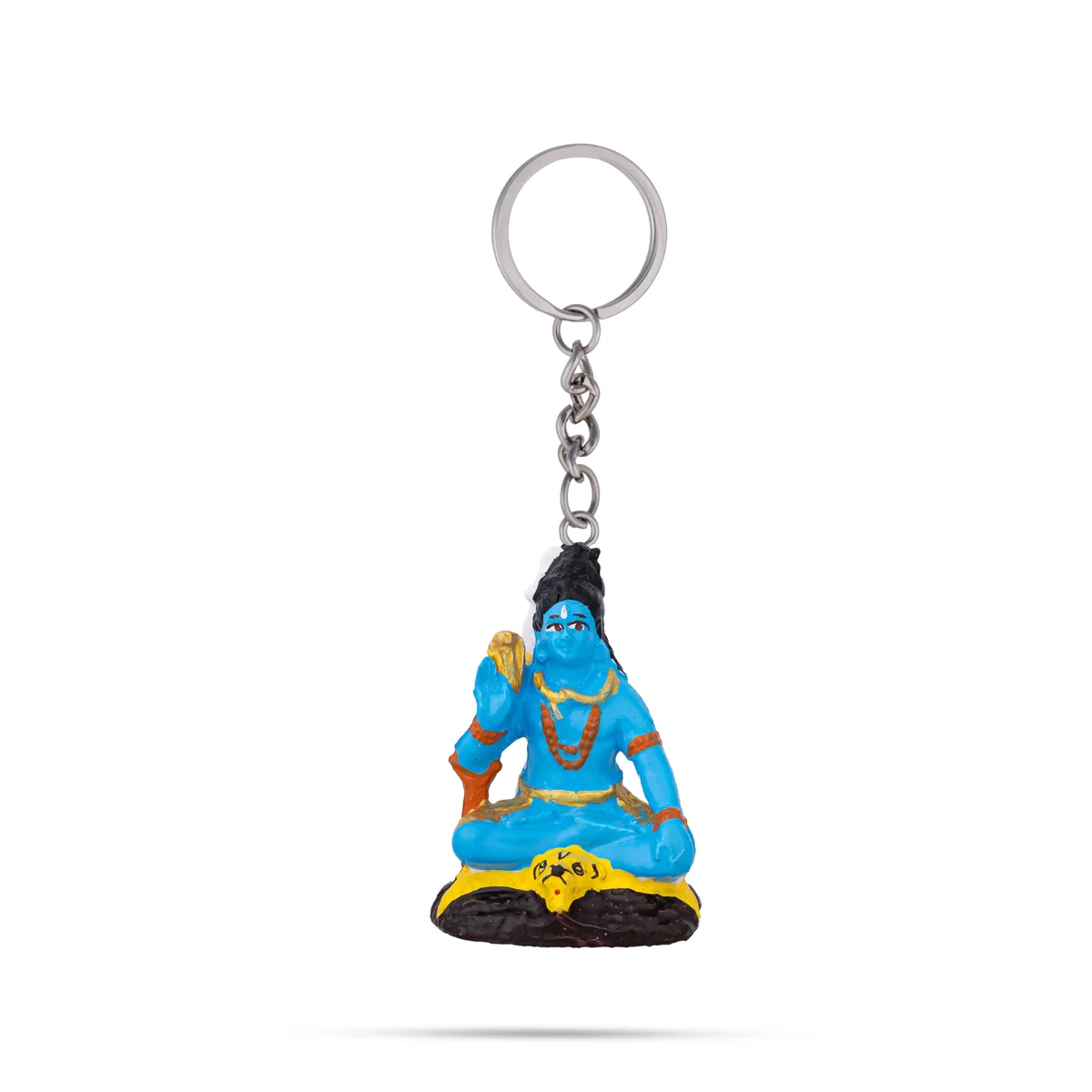 Shiv Murti Design Key Chain - 2 x 1 Inches | Key Ring/ Key Holder For Gifting & Bike - Image 2