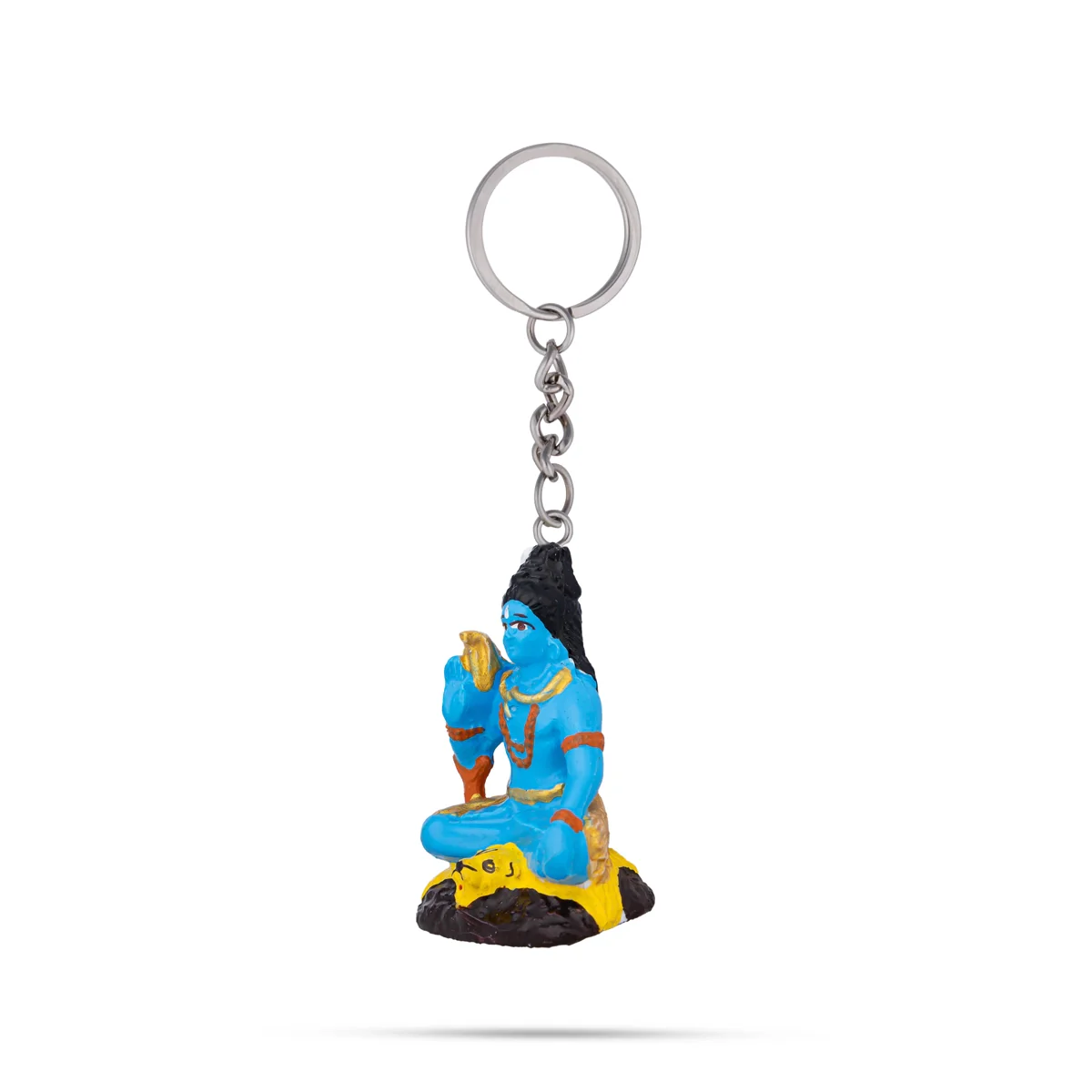 Shiv Murti Design Key Chain - 2 x 1 Inches | Key Ring/ Key Holder For Gifting & Bike - Image 3