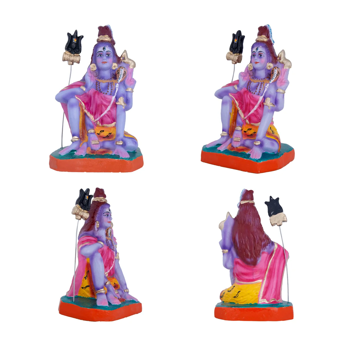 Sivan Sathurangam Clay Golu Bommai Set - 9 x 5 Inches | Giri Golu Doll/ Navaratri Golu Bomma/Gombe/Bommai - Image 3