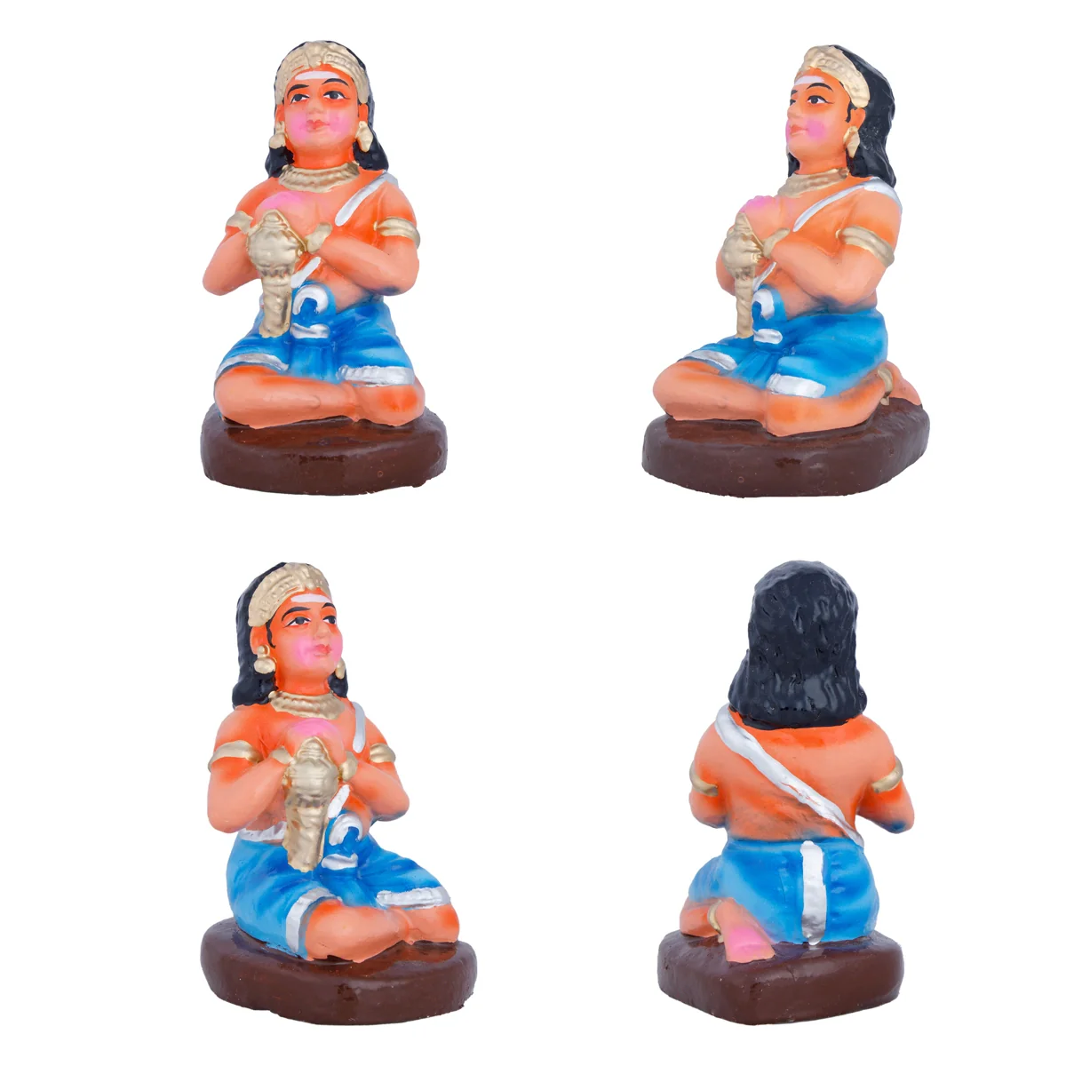 Sivan Sathurangam Clay Golu Bommai Set - 9 x 5 Inches | Giri Golu Doll/ Navaratri Golu Bomma/Gombe/Bommai - Image 4