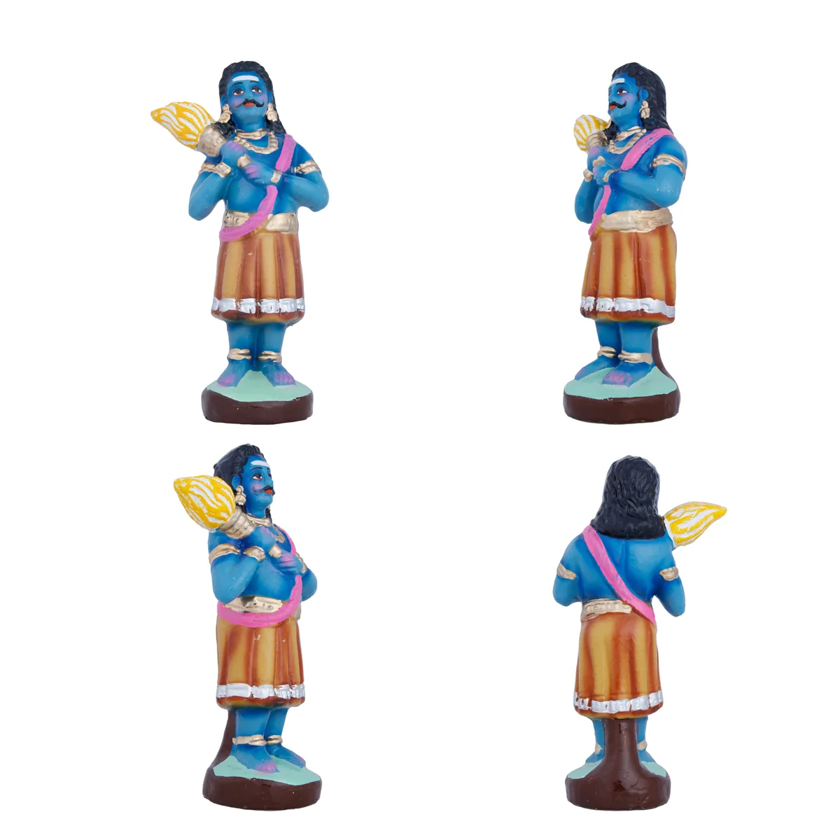 Sivan Sathurangam Clay Golu Bommai Set - 9 x 5 Inches | Giri Golu Doll/ Navaratri Golu Bomma/Gombe/Bommai - Image 8