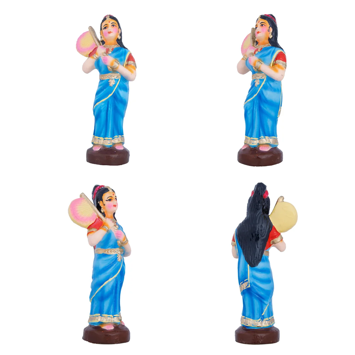 Sivan Sathurangam Clay Golu Bommai Set - 9 x 5 Inches | Giri Golu Doll/ Navaratri Golu Bomma/Gombe/Bommai - Image 9