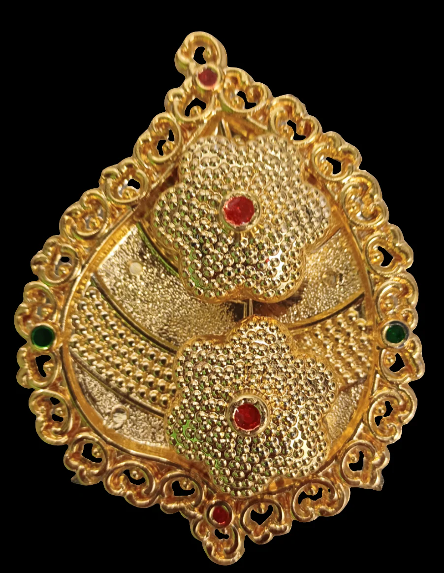 Kumkum Bharani With Plate - 1 x 3.5 Inches | Gold Colour Kumkum Box/ Sindoor Pot for Women - Image 12